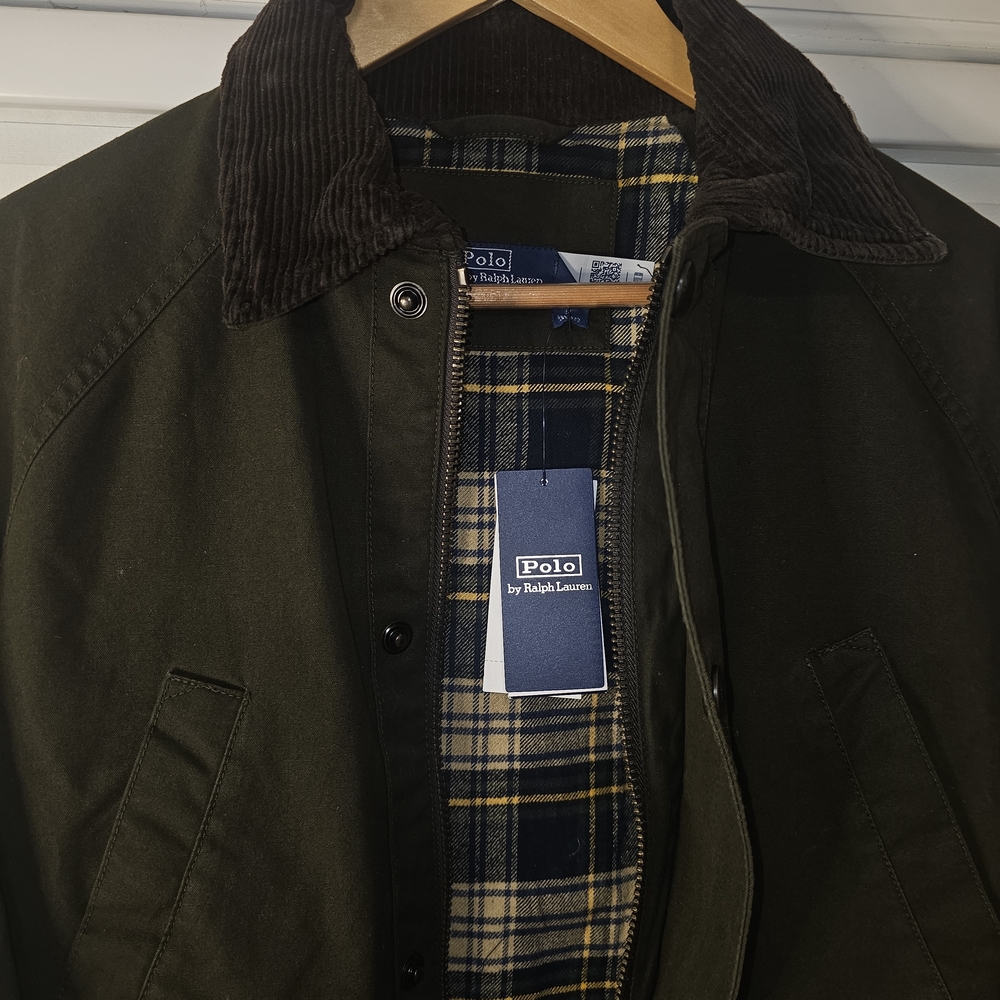 SOLD - Polo by Ralph Lauren Dark Green Trench Coat (?Small) - Picture 4 of 5
